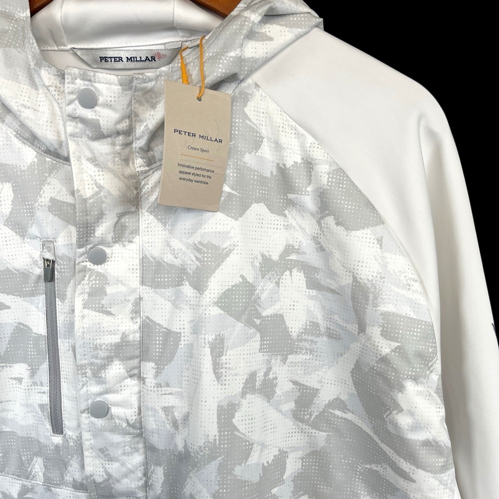 Peter Millar Mens Weld Brushstroke Camo Half Snap Hoodie Size XL  Crown Sport - Picture 9 of 16